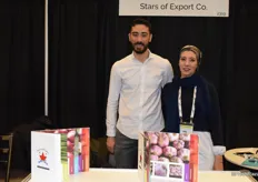 Amro and Mai Yassin from Stars of Export promoting the garlic from Egypt for the Canadian market